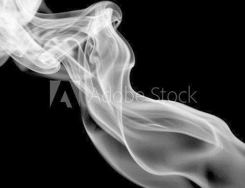 Fototapeta dym na czarnym tle