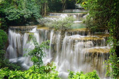 Fototapeta Głębokiego lasu Wodospad w Kanchanaburi