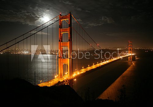 Fototapeta Golden Gate pogrążony w mrokach nocy
