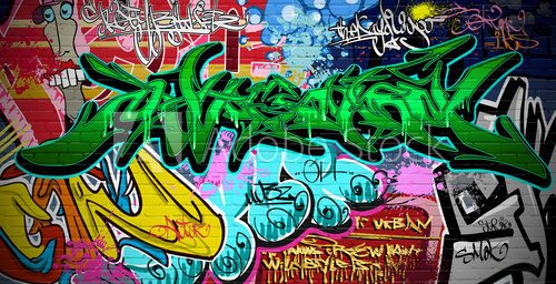 Fototapeta Graffiti Art Vector Background. Mur miejski