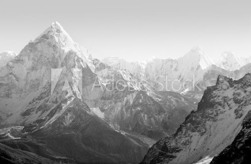 Fototapeta Himalaya Mountains Czarno-biały