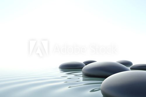 Fototapeta Kamienie na falującej tafli wody 