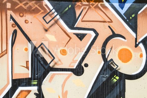 Fototapeta Kolorowi graffiti, abstrakcjonistyczny grunge graffiti tło nad textu