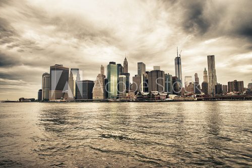 Fototapeta Lower Manhattan skyline widziane z Brooklyn Bridge Park
