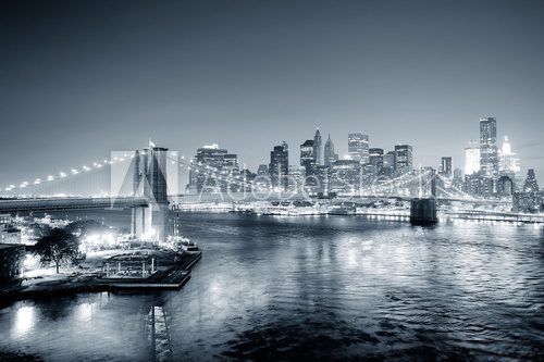 Fototapeta Miasto Nowy Jork Manhattan śródmieście czarny i biały