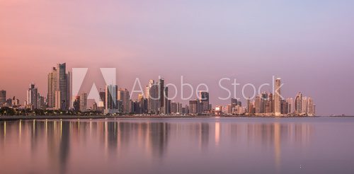 Fototapeta Panama City, panorama centrum miasta i Zatoka Panamska, Panama, Ameryka Środkowa.