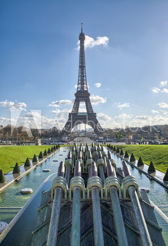 Fototapeta Paryż, Francja. Piękny widok na Wieżę Eiffla z Trocadero Gar
