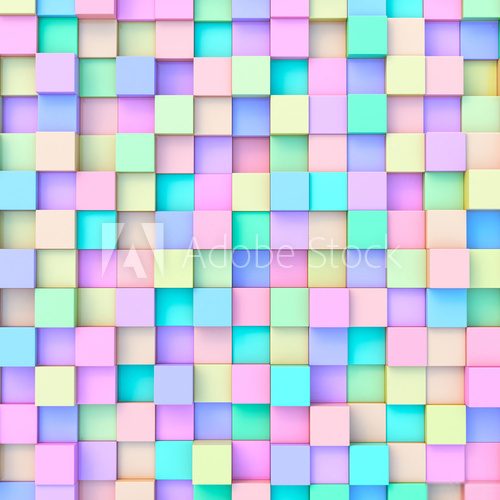 Fototapeta Pikselowe pastylki w pastelowej nucie