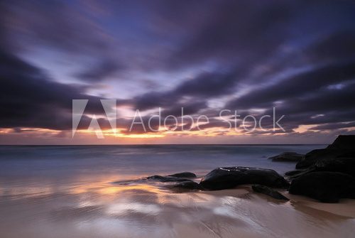 Fototapeta Seascape Moody wschód słońca