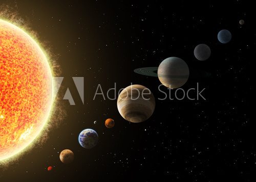 Fototapeta Układ Słoneczny. Elementy tego obrazu dostarczone przez NASA