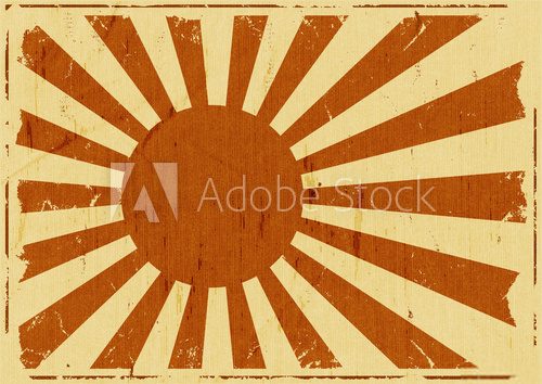 Fototapeta Vintage Japan Flag Landscape Background