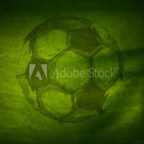 Fototapeta Wektorowa Akwareli piłki nożnej piłka, łatwa wszystkie editable