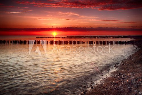 Fototapeta Zachód słońca nad Bałtykiem