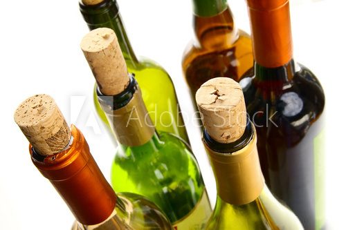 Obraz Kolorowe butelki po winie
