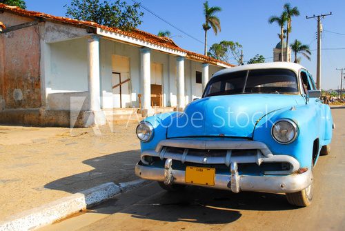 Obraz samochód oldtimer na Kubie