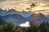Fototapeta Bawarscy Alps przy Jeziornym Alpsee w Niemcy