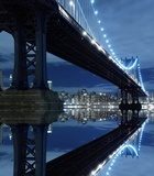 Fototapeta Manhattan Bridge Nocą