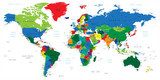 Fototapeta Światowe mapy krajów