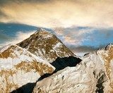 Fototapeta Wieczór kolorowy widok na Everest