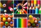 Obraz kolaż kolorowych ołówków