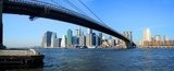 Obraz Most Brookliński i dolnym Manhattanie panoramiczny widok, Nowy Jork