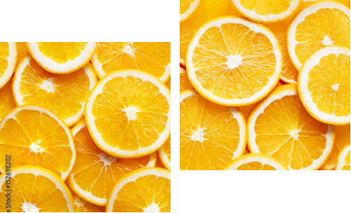 tło pomarańczowe plastry - Obraz dwuczęściowy, Dyptyk