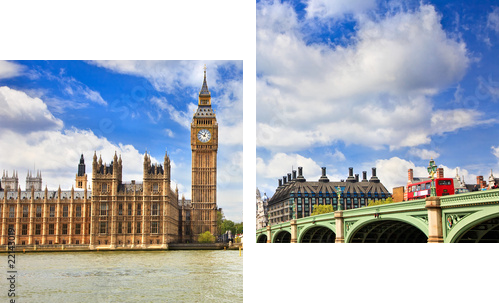 Big Ben i Houses of Parliament - Obraz dwuczęściowy, Dyptyk