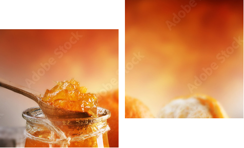 Domowy dżem pomarańczowy - Obraz dwuczęściowy, Dyptyk