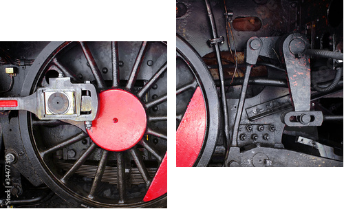 Koło lokomotywy - Obraz dwuczęściowy, Dyptyk