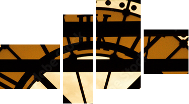 Zegar symbolem upływającego czasu - Obraz czteroczęściowy, Fortyk