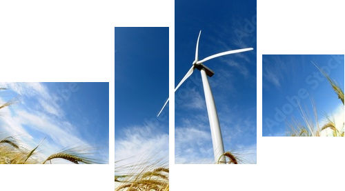 Turbina wiatrowa - odnawialne źródło energii - Obraz czteroczęściowy, Fortyk