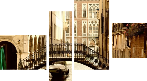 Wenecja - podróż gondolą - Obraz czteroczęściowy, Fortyk