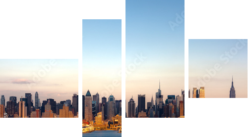 Panoramę Nowego Jorku - Obraz czteroczęściowy, Fortyk
