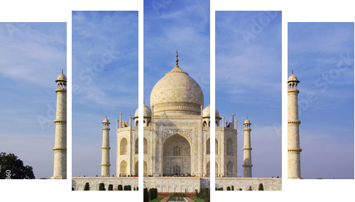 Tadż Mahal - indyjski nowy cud świata - Obraz pięcioczęściowy, Pentaptyk