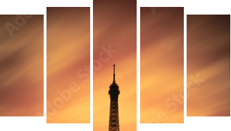 Tour Eiffel Paryż Francja - Obraz pięcioczęściowy, Pentaptyk