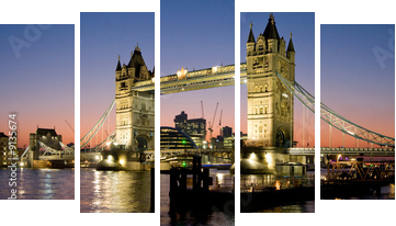 Panorama Tower Bridge - Obraz pięcioczęściowy, Pentaptyk