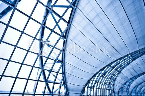 Fototapeta Abstrakcjonistyczny błękit ściany wnętrza tło