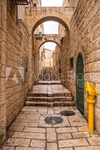 Fototapeta Aleja na starym mieście w Jerozolimie.