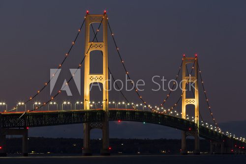 Fototapeta Big Mackinac Bridge Evening