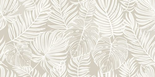 Fototapeta Botaniczna harmonia na neutralnym tle