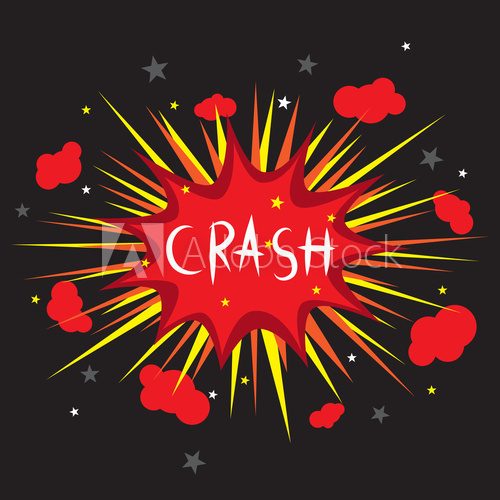 Fototapeta Crash komiks mowy, format wektorowy