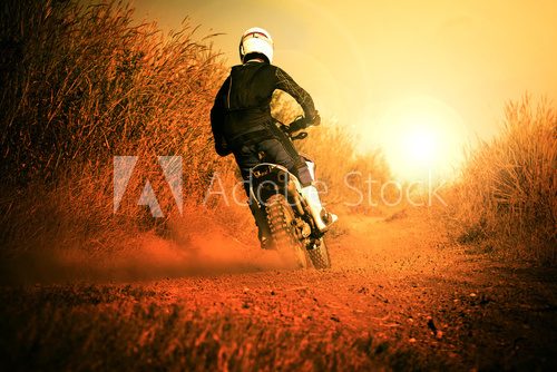 Fototapeta człowiek jazda motocyklem w torze motorcross używać dla ludzi activit