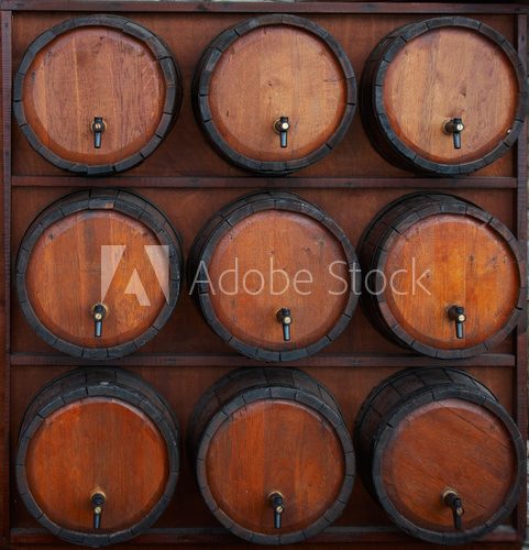 Fototapeta Drewniane beczki z winem