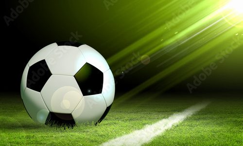 Fototapeta Dynamiczny futbolowy moment