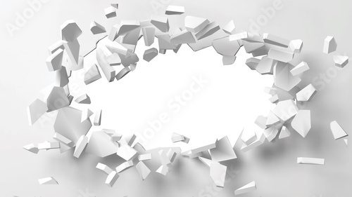 Fototapeta Efekt 3D z fragmentami gruzu