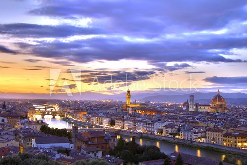 Fototapeta Florencja o zachodzie słońca