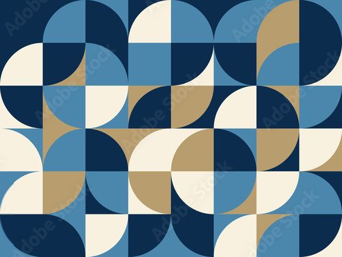 Fototapeta Geometryczna harmonia w odcieniach retro