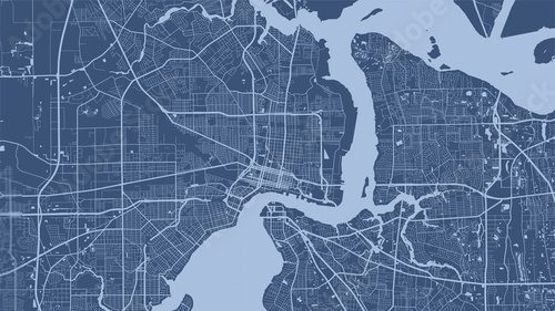 Fototapeta Geometryczna mapa miasta z lotu ptaka