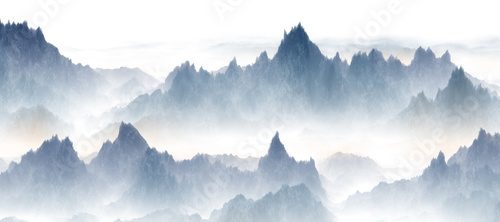 Fototapeta góry we mgle