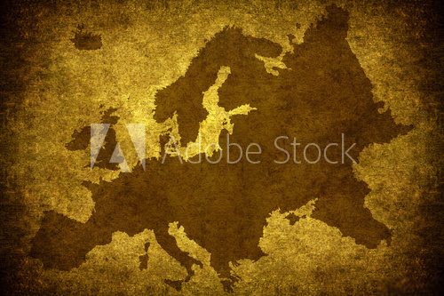 Fototapeta Grunge europejska mapa